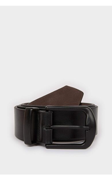 Erkek Dikdörtgen Toka Suni Deri Günlük Kemer E3550AXNSBK27