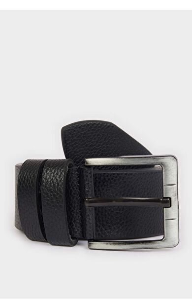 Erkek Dikdörtgen Toka Suni Deri Günlük Kemer E3551AXNSBK27
