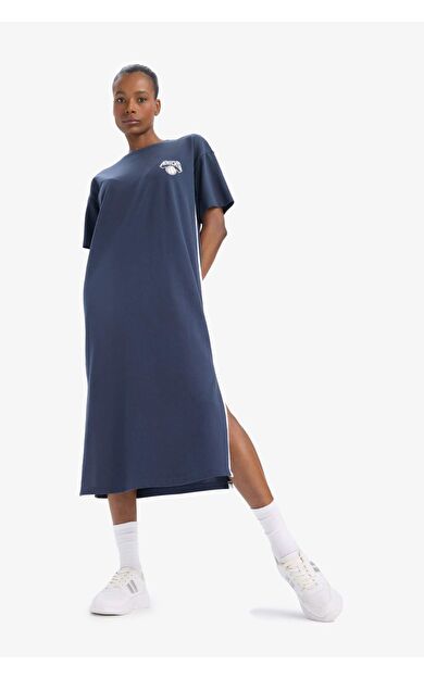 DeFactoFit NBA New York Knicks Kısa Kollu Pike Elbise