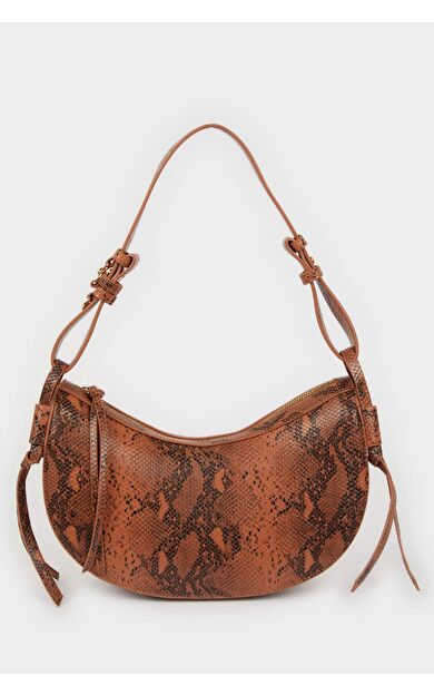 Kadın Suni Deri Yılan Derisi Desenli Omuz Çantası E3624AXNSBN515