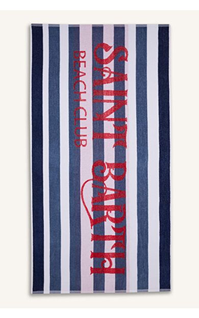 Kadın Desenli Pamuklu Plaj Havlusu