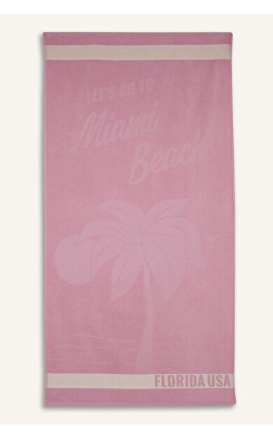 DeFacto Kadın Desenli Pamuklu Plaj Havlusu