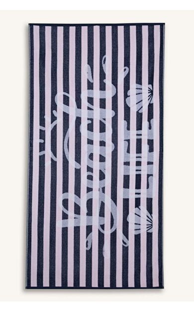 Kadın Desenli Pamuklu Plaj Havlusu