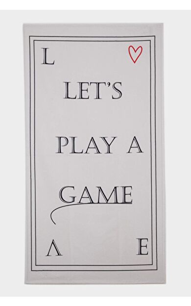 Kadın Desenli Pamuklu Plaj Havlusu