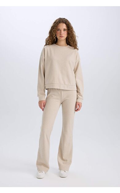 DeFacto 2'li Takım Basic Düz Bisiklet Yaka Üst Esnek Belli Uzun Alt E3841AXNSER91