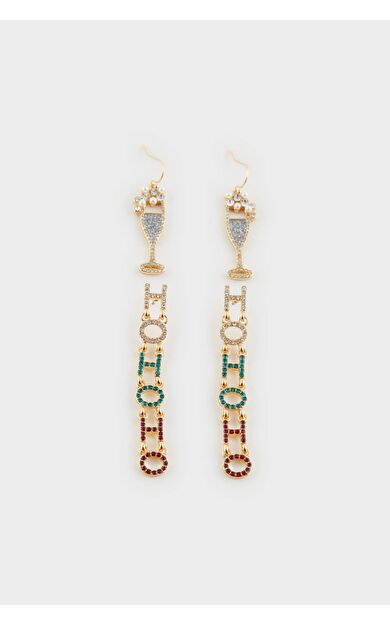 Kadın Yılbaşı Temalı 2'li Küpe