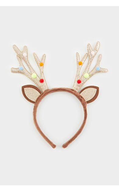 Yılbaşı Temalı Ren Geyiği Figürlü Taç