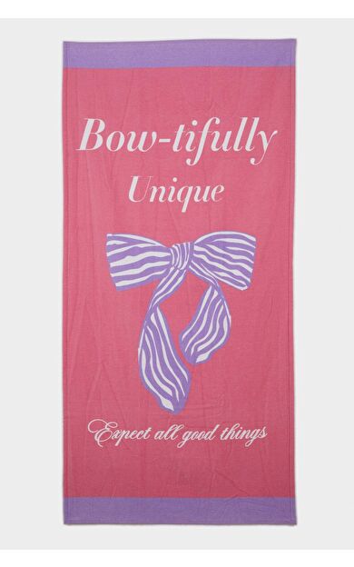 Kız Çocuk Baskılı Pamuklu Plaj Havlusu