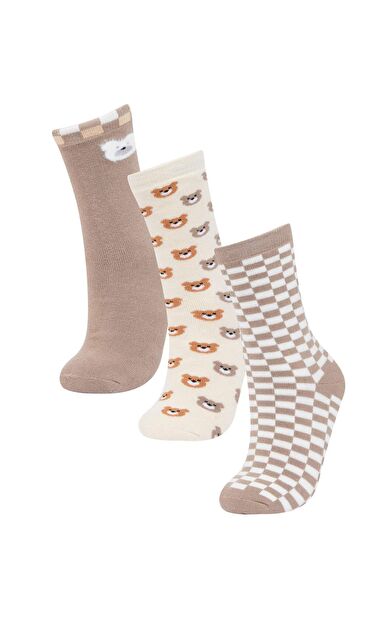 DeFacto Kız Çocuk 3'lü Uzun Çorap