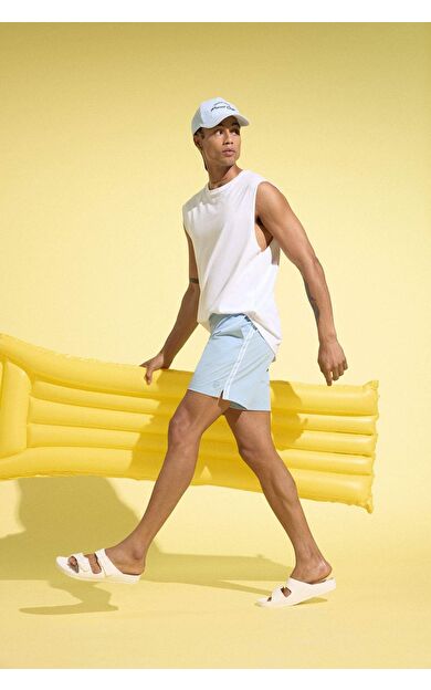 DeFactoFit Esnek Dokulu Kısa Boy Deniz Şortu E4057AX25HSBE196