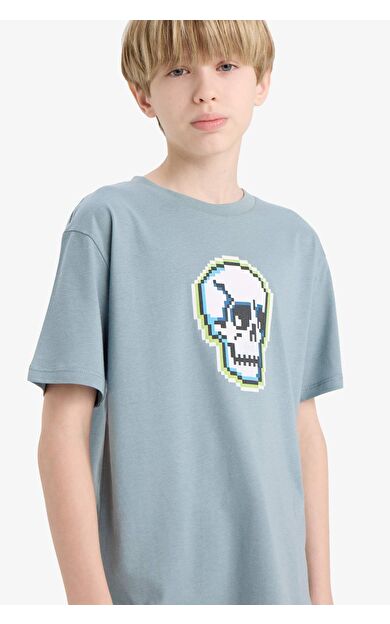 DeFacto Erkek Çocuk Regular Fit Bisiklet Yaka Kısa Kollu Tişört E4161A825SMBE801