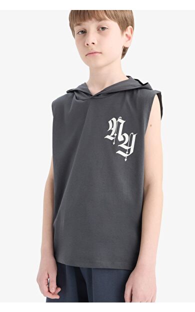 DeFacto Erkek Çocuk Kapüşonlu Baskılı Atlet E4186A825HSAR138