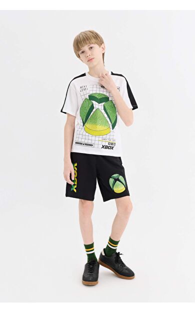 DeFacto Erkek Çocuk Xbox 2'li Takım Kısa Kollu Tişört Beli Lastikli Şort