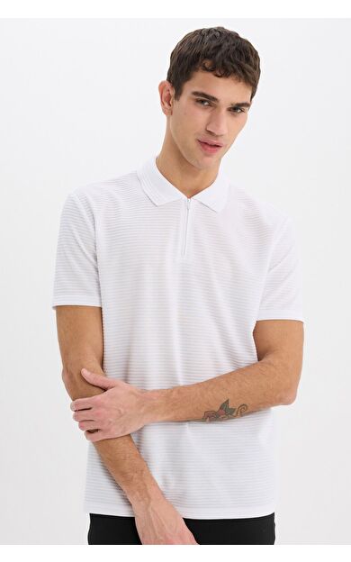 DeFacto Regular Fit Polo Yaka Kısa Kollu Polo Tişört E4233AX25SMWT32