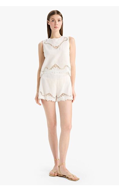 DeFacto -Fall in Love Regular Fit Brode Plaj Kıyafeti E4262AX25SMWT16