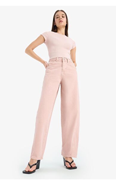 DeFacto Coool Baggy Fit Yıkamalı Normal Bel Gabardin Pantolon E4307AX25SPPN81
