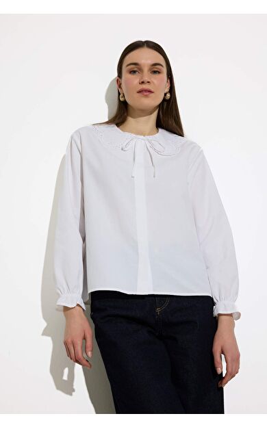 Regular Fit Poplin Uzun Kollu Gömlek Tunik