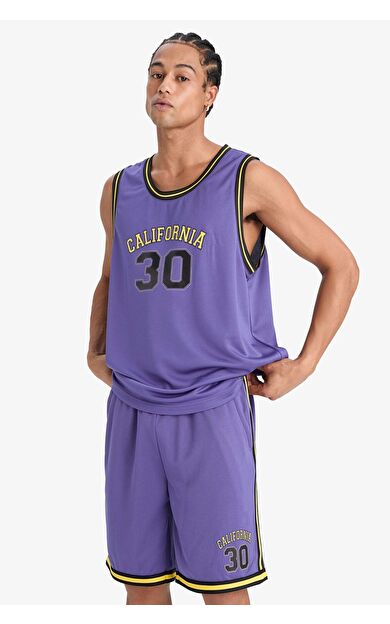 DeFactoFit Standart Fit Baskılı Bisiklet Yaka Sporcu Atlet E4395AX25HSPR324