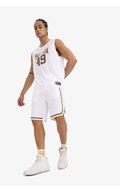 DeFactoFit Hızlı Kuruyan Standart Fit Sporcu Esnek Bantlı Paça Şort E4400AX25HSWT34