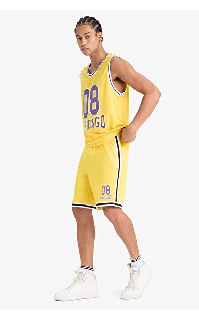 DeFacto DeFactoFit Hızlı Kuruyan Standart Fit Sporcu Esnek Bantlı Paça Şort E4402AX25HSYL93