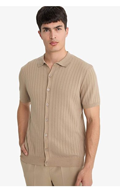 DeFacto Standart Fit Polo Yaka Triko Kısa Kollu Polo Tişört E4603AX25SMBG129