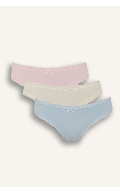 DeFacto Dantel Detaylı Micro 3'lü Slip Külot-Fall in Love