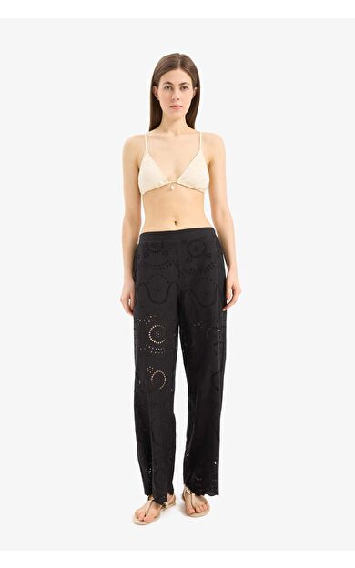 Regular Fit Brode Plaj Pantolonu-Fall in Love E4711AX25SMBK27