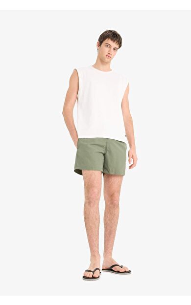 DeFacto Regular Fit File Astarlı Diz Üstü Deniz Şortu E4736AX25HSKH109