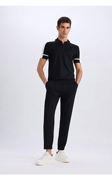 DeFacto Jogger Fermuarlı Paça Yazlık Kumaş Pantolon E4779AX25SMBK27