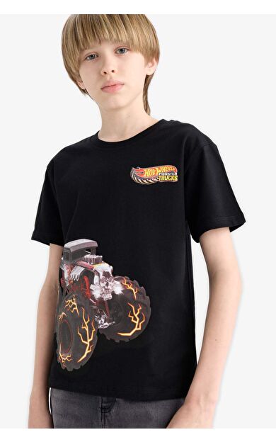DeFacto Erkek Çocuk Hot Wheels New Regular Fit Bisiklet Yaka Kısa Kollu Tişört