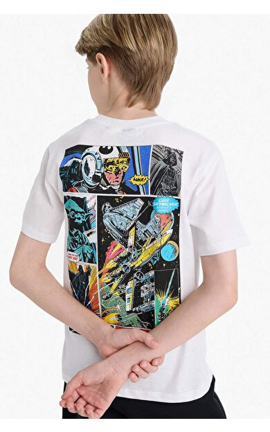 DeFacto Erkek Çocuk Star Wars Bisiklet Yaka Kısa Kollu Tişört
