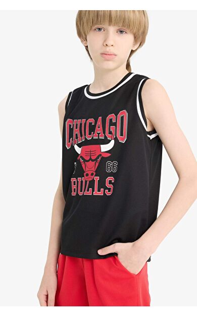 DeFacto Erkek Çocuk NBA Chicago Bulls Bisiklet Yaka Atlet