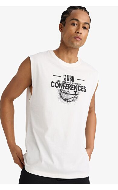 DeFacto DeFactoFit NBA Wordmark Boxy Fit Bisiklet Yaka Atlet