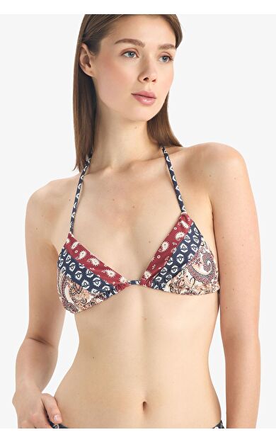 DeFacto Regular Fit Desenli Bikini Üstü-Fall in Love