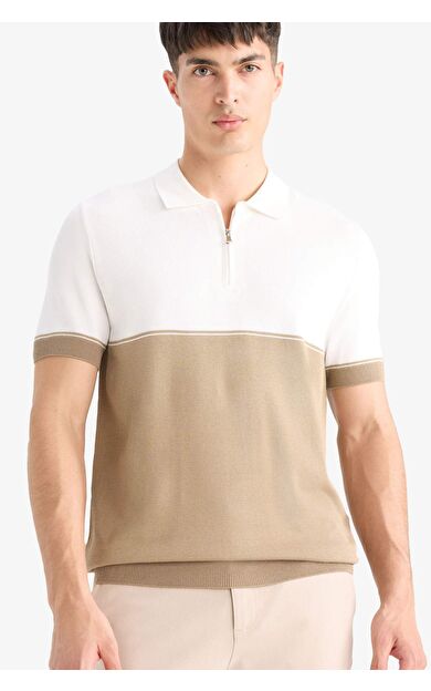 DeFacto Standart Fit Polo Yaka Kısa Kollu Triko Polo Tişört E4895AX25SMBG433