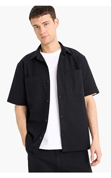 DeFacto Relax Fit Yazlık Kısa Kollu Gömlek E4943AX25SPBK81
