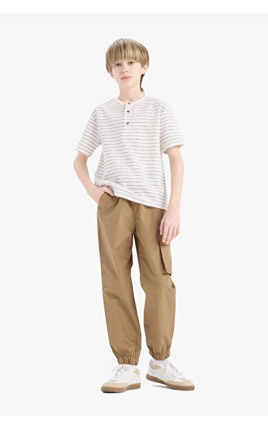 DeFacto Erkek Çocuk Kargo Jogger Standart Paça Paraşüt Pantolon