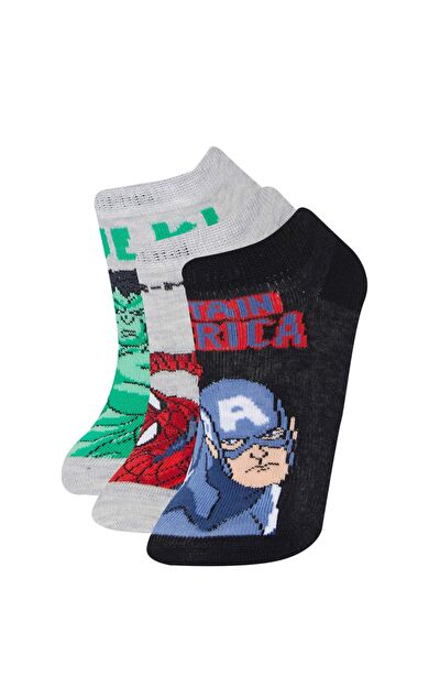 DeFacto Erkek Çocuk Marvel 3'lü Pamuklu Patik Çorap
