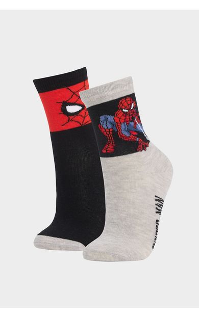 DeFacto Erkek Çocuk Marvel Spiderman 2'li Pamuklu Uzun Çorap E5168A8NSKR1