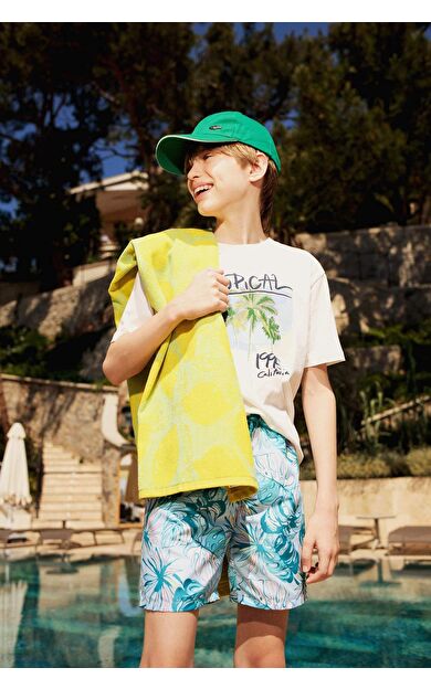 DeFacto Erkek Çocuk Floral Deniz Şortu E5182A825HSBE520