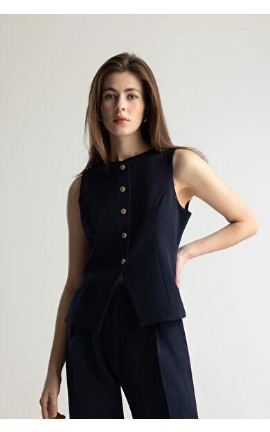 Regular Fit Bisiklet Yaka Yelek E5328AX25SPNV253