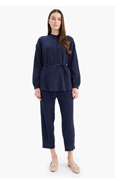 DeFacto Basic Düz Cepli Müslin Harem Pantolon E5359AX25SPNV31