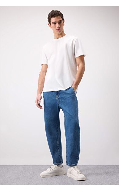 DeFacto Relaxed Slouchy Fit Düz Paça Jean Yıkamalı Pantolon