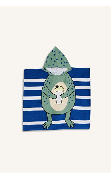 Erkek Çocuk Desenli Pamuklu Panço Havlu