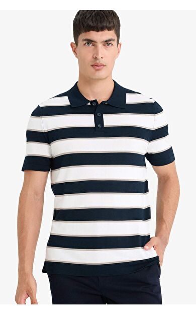 DeFacto %100 Pamuk Standart Fit Polo Yaka Kısa Kollu Triko Polo Tişört