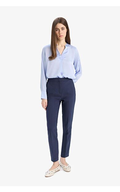 DeFacto Chino Kumaş Pantolon Yüksek Bel Düz Paça