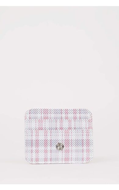 Kadın Kareli Suni Deri Kartlık