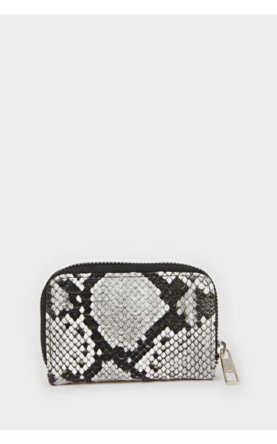 DeFacto Kadın Yılan Desenli Fermuarlı Bozuk Para Cüzdanı