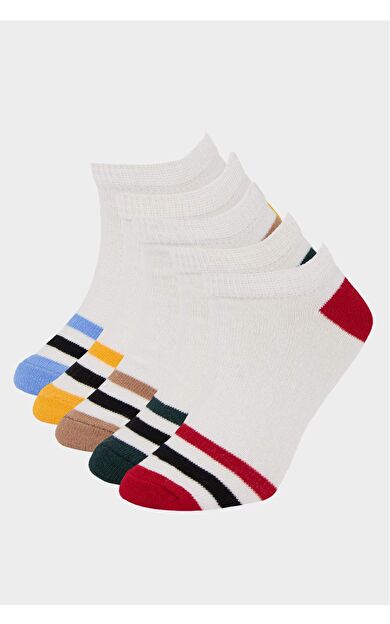 DeFacto Erkek Çocuk 5'li Pamuklu Patik Çorap E5512A8NSWT1