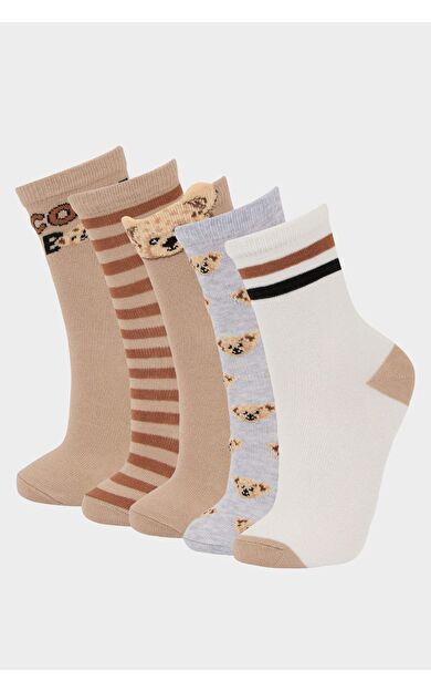 DeFacto Erkek Çocuk 5'li Pamuklu Uzun Çorap E5523A8NSKR1